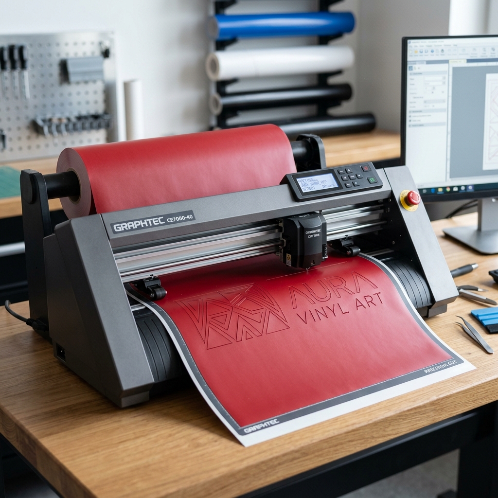 Saga Cutting Plotter Floating Illustration